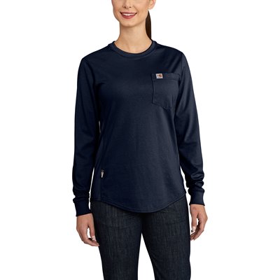 Carhartt FR Ladies Force Cotton Long-Sleeve Crewneck T-Shirt