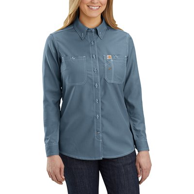 Carhartt FR Ladies Force Relaxed Fit Lightweight Long-Sleeve Button-Front Shirt