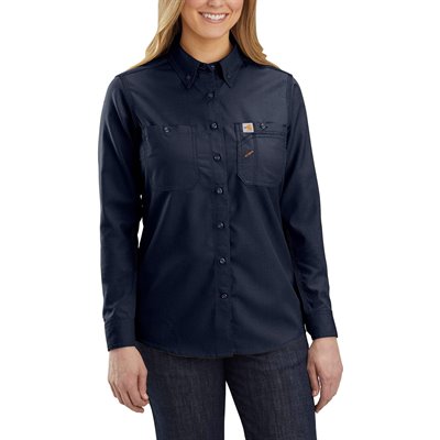 Carhartt FR Ladies Force Relaxed Fit Lightweight Long-Sleeve Button-Front Shirt