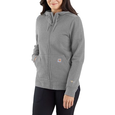 Carhartt FR Ladies Force Relaxed Fit Midweight Hooded Zip-Front Sweatshirt