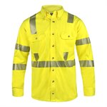 Lakeland FR High Performance Knit Button-Up Hi-Vis Shirt