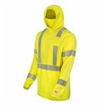 Lakeland FR High Performance Hi-Vis Waffle Hoodie w / Neck Gaiter