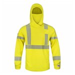 Lakeland FR High Performance Hi-Vis Waffle Hoodie w / Neck Gaiter