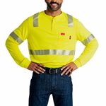 Lapco FR Hi-Viz Long Sleeve Henley - Type R Class 2