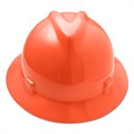 MSA V-Gard Full Brim Hard Hat w / Fas-Trac Suspension - Hi-Viz