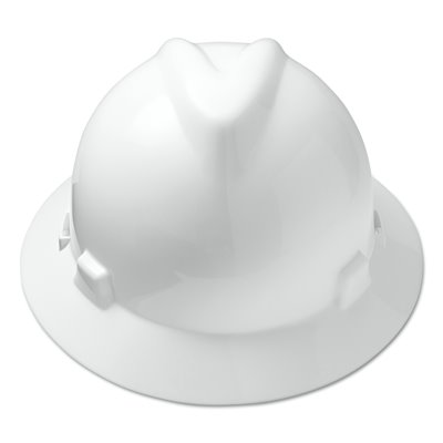 MSA V-Gard Full Brim Hard Hat w / Fas-Trac Suspension