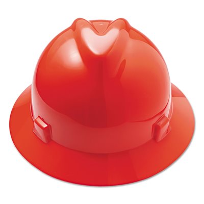 MSA V-Gard Full Brim Hard Hat w / Fas-Trac Suspension