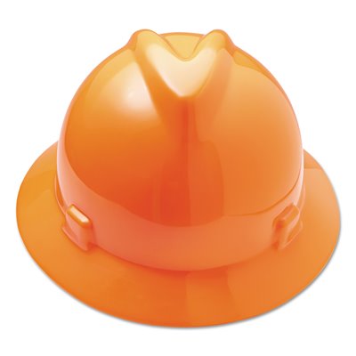 MSA V-Gard Full Brim Hard Hat w / Fas-Trac Suspension