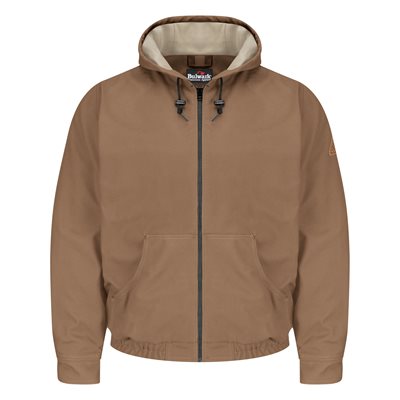 Bulwark FR Heavyweight Brown Duck Hooded Jacket