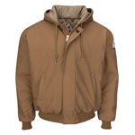 Bulwark FR Heavyweight Insulated Brown Duck Hooded Jacket