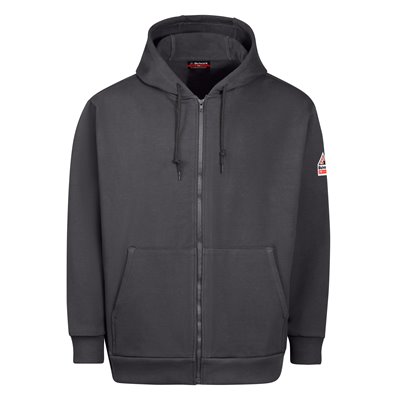 Bulwark FR Fleece Zip-Front Hooded Sweatshirt